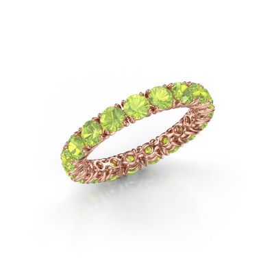 Stackable ring Vivienne 3.4 585 rose gold peridot 3.4 mm