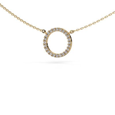 Pendant Circle 585 gold diamond 0.18 crt