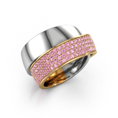 Ring Danna 585 white gold pink sapphire 1.3 mm