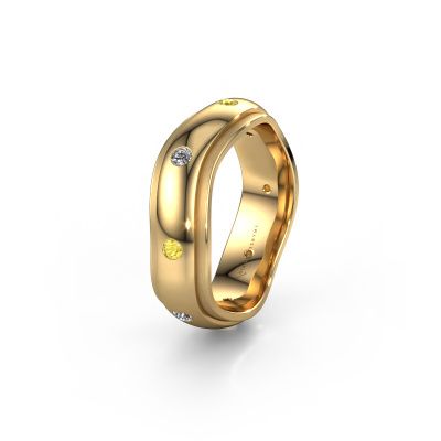 Wedding ring WH2051L26DP 585 gold yellow sapphire ±0.24x0.09in