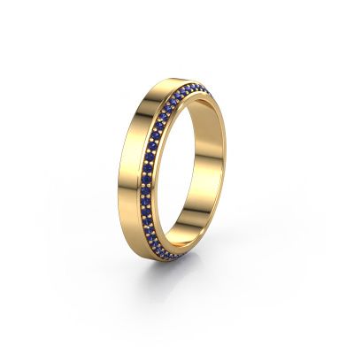 Trouwring WH2106L14C 585 goud saffier ±4x2.2 mm