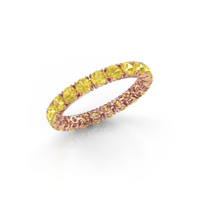 Ring Vivienne 2.9 585 rosé goud gele saffier 2.9 mm