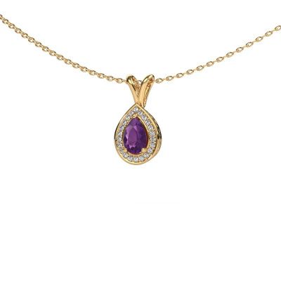 Pendant Barbar 585 gold amethyst 6x4 mm