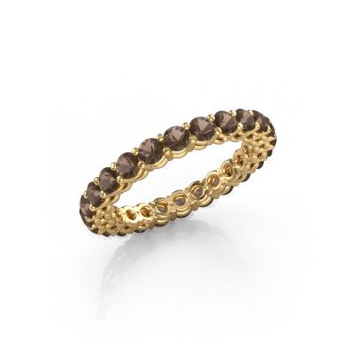 Stackable ring Michelle full 2.7 585 gold smokey quartz 2.7 mm