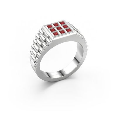Men's ring Chavez 950 platinum ruby 2 mm