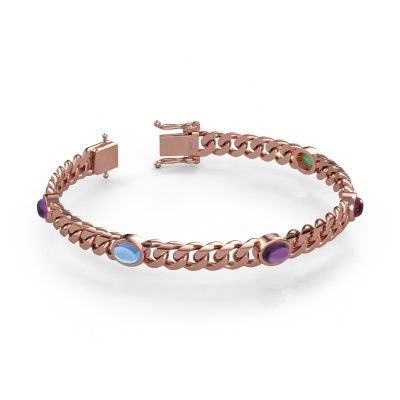 Lien bracelet maillons Corinne 5 7mm 585 or rose