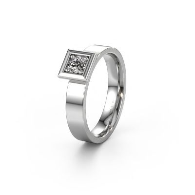 Trouwring WH2112L14A 950 platina diamant ±4x1.7 mm
