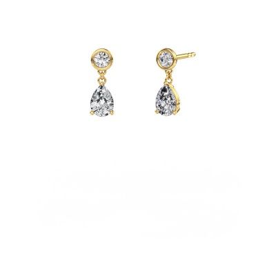 Pendants d'oreilles Lacey 585 or jaune diamant synthétique 1.60 crt