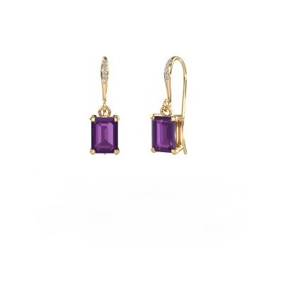 Drop earrings Laurie EME 2 585 gold amethyst 7x5 mm