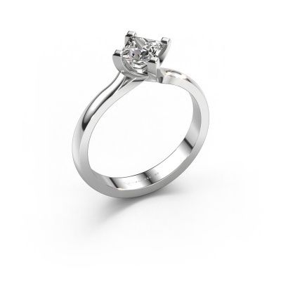 Engagement ring Dewi Square 950 platinum diamond 0.50 crt