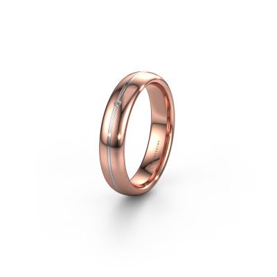 Wedding ring WH2142L34A 585 rose gold lab grown diamond ±0.16x0.07 in