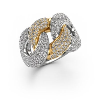 Ring Kylie 3 15mm 585 Weißgold Diamant 1.682 crt