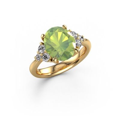 Engagement ring Aleida OVL 1 585 gold peridot 9x7 mm