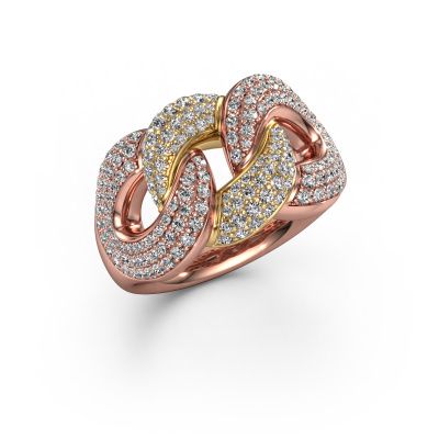 Ring Kylie 3 13mm 585 Roségold Zirkonia 0.8 mm