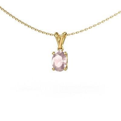 Pendant Sam OVL 585 gold morganite champagne 8x6 mm