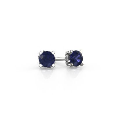 Earrings Ize 950 platinum sapphire 5 mm