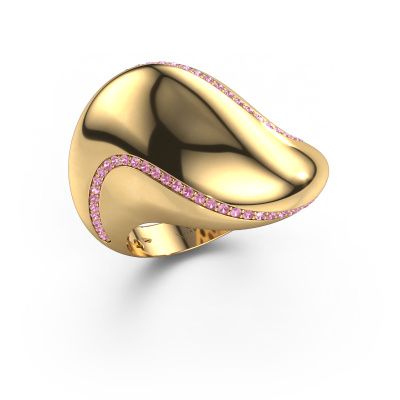 Ring Phyliss 585 gold pink sapphire 1 mm