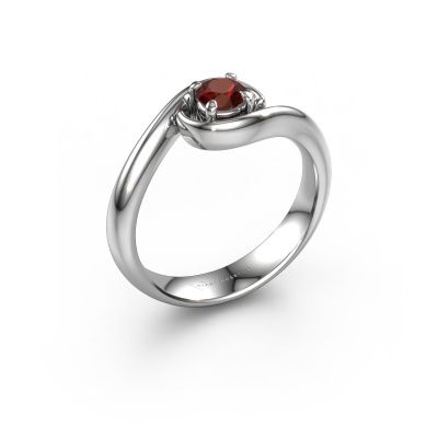 Verlobungsring Linn 950 Platin Granat 4.2 mm