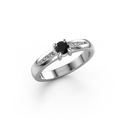 Verlobungsring Zohra 585 Weißgold Schwarz Diamant 0.433 crt
