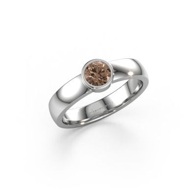 Ring Ise 1 950 platinum brown diamond 0.40 crt