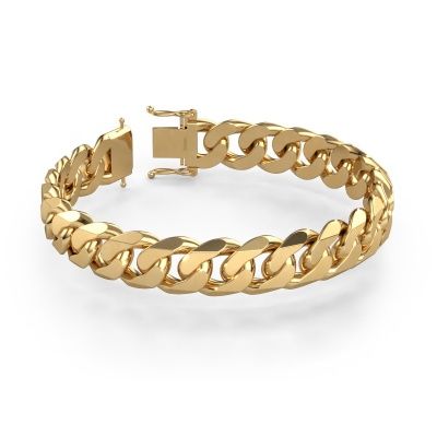 Cuban cuban link bracelet ±0.51 in 585 gold