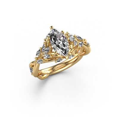 Engagement ring Samantha MRQ 585 gold diamond 1.40 crt