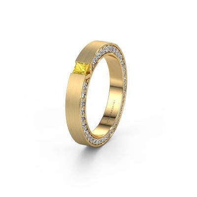 Wedding ring WH2140L14B 585 gold yellow sapphire ±3,5x2 mm