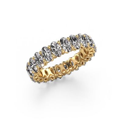 Stackable ring Heddy OVL 3x5 585 gold lab-grown diamond 5.06 crt