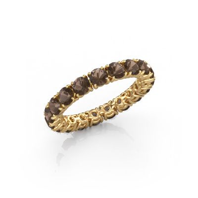 Stackable ring Vivienne 3.4 585 gold smokey quartz 3.4 mm