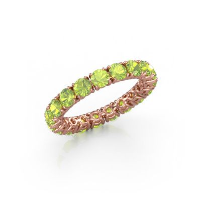 Stackable ring Vivienne 3.4 585 rose gold peridot 3.4 mm