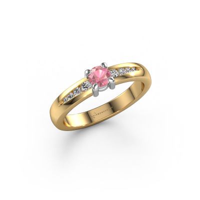 Engagement ring Zohra 585 gold tourmaline pink 4 mm