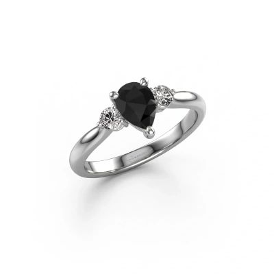 Engagement ring Lieselot PER 585 white gold black diamond 1.19 crt
