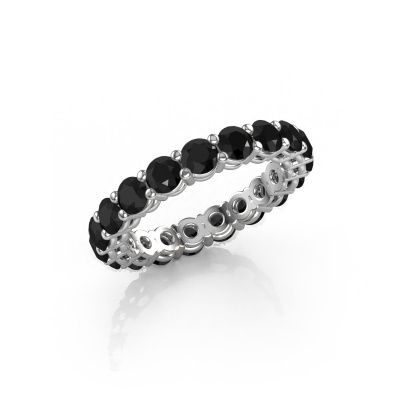Stackable ring Michelle full 3.4 950 platinum black diamond 3.42 crt