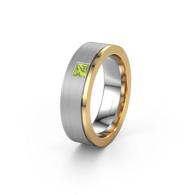 Wedding ring WH0550L16CMP 585 white gold peridot ±0.24x0.09in