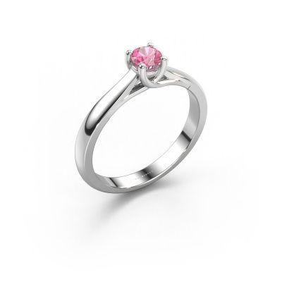 Engagement ring Mia 1 585 white gold pink sapphire 4 mm
