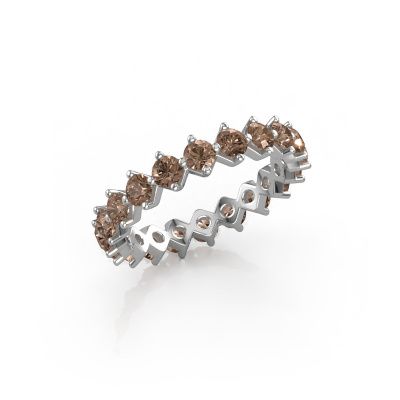 Stackable ring Janie 3.0mm 585 white gold brown diamond 2.00 crt