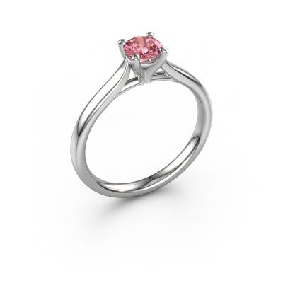 Engagement ring Mignon rnd 1 950 platinum pink lab grown diamond 5 mm