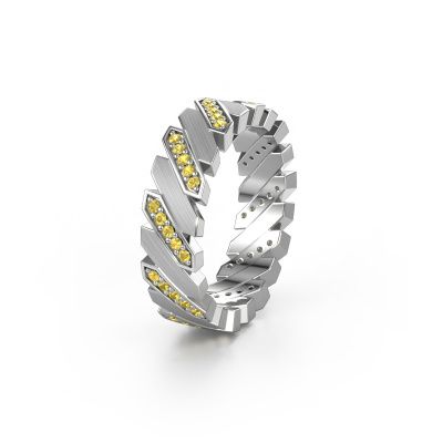 Bague de mariage WH2036L 585 or blanc saphir jaune ±7x2.2 mm