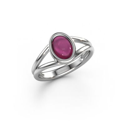 Ring Lieselotte 950 platina rhodoliet 9x7 mm