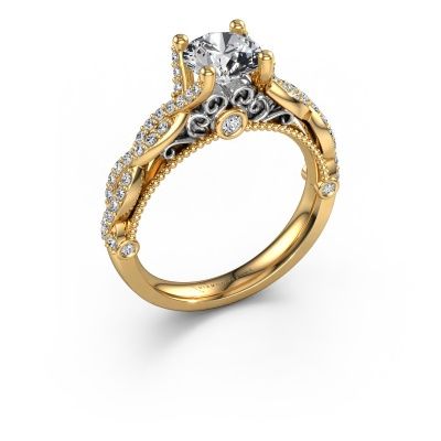 Bague de fiançailles Chantelle 585 or jaune diamant synthétique 1.399 crt