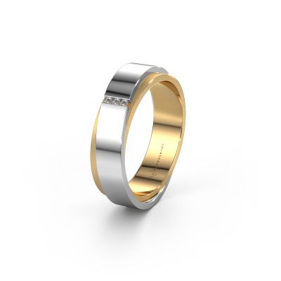 Wedding ring WH6012LX6A 585 gold zirconia ±0.24x0.07 in