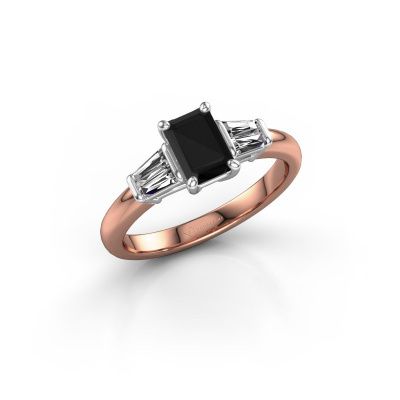 Engagement ring Kina EME 585 rose gold black diamond 1.40 crt