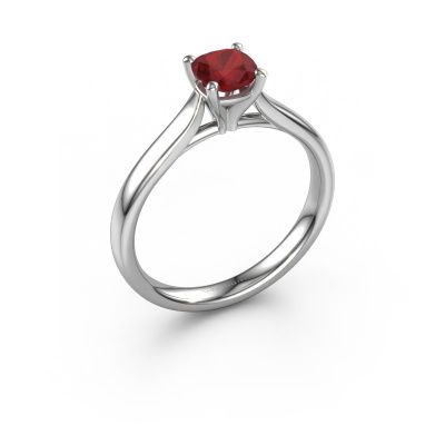 Engagement ring Mignon cus 1 950 platinum ruby 5 mm