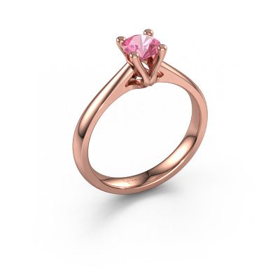 Verlobungsring Janna 1 585 Roségold Pink Saphir 5 mm