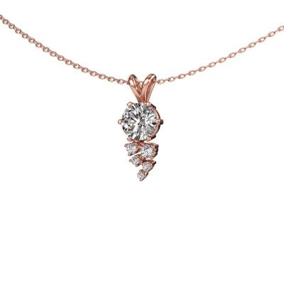 Hanger Royce 585 rosé goud diamant 0.80 crt