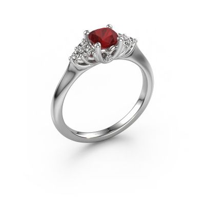 Engagement ring Felipa CUS 950 platinum ruby 5 mm