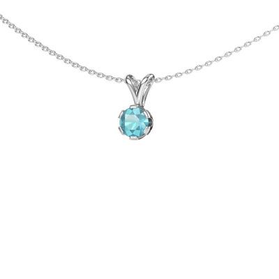 Pendant Julia 950 platinum blue topaz 5 mm