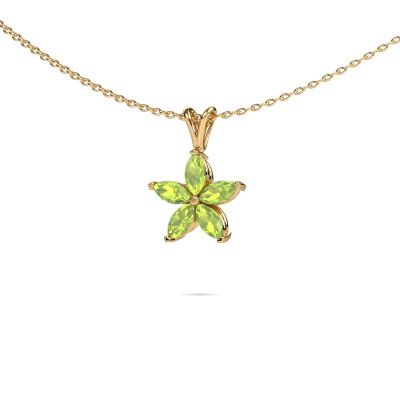 Pendentif Sylvana 585 or jaune péridot 5x2.5 mm
