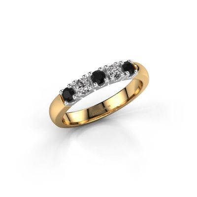 Ring Rianne 5 585 goud zwarte diamant 0.448 crt