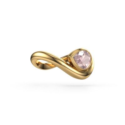 Ring Lena 585 gold morganite champagne 8x6 mm